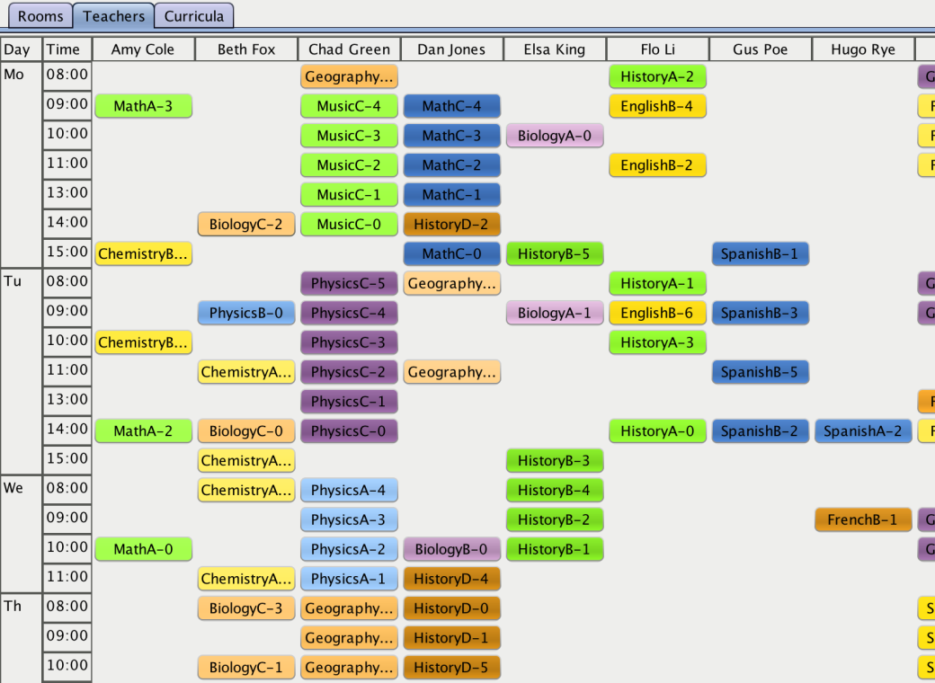 Optimisation agenda de profs