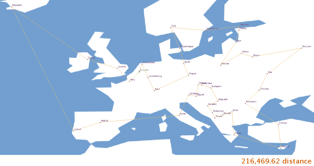 Optimisation trajet du voyageur de commerce