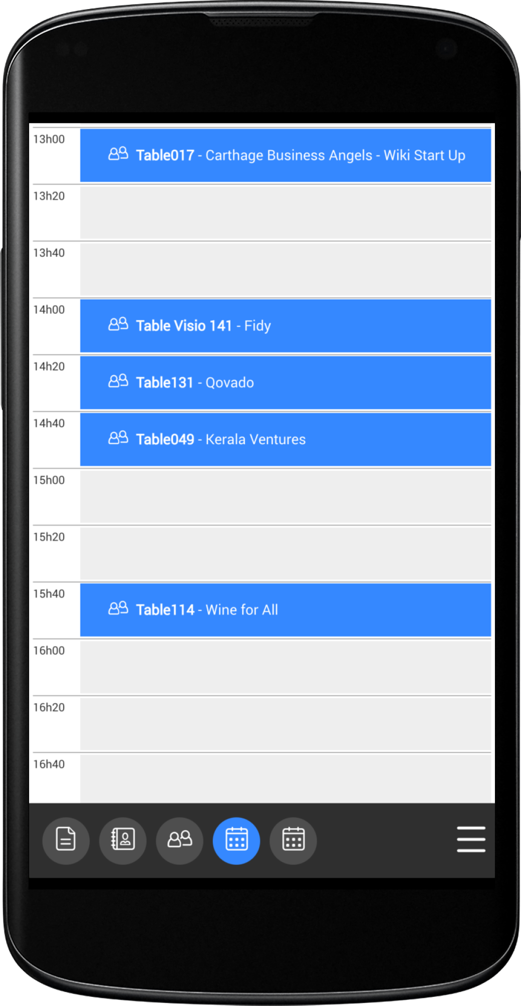 Agenda utilisateur