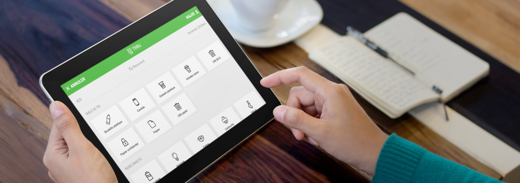Application de saisie de tri de déchets